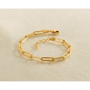 14k Gold-Filled Paperclip Link Bracelet – 4.10mm Adjustable 6.5" to 7.5"
